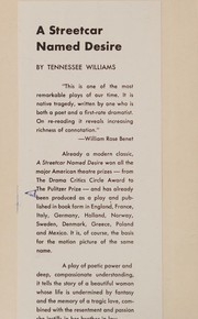 Front cover of A streetcar named Desire by Tennessee Williams