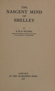 Front cover of The nascent mind of Shelley by A. M. D. Hughes