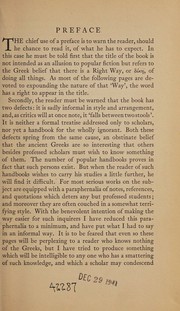Front cover of The way of the Greeks by F. R. Earp