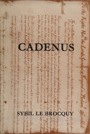 Cover of Cadenus by Sybil Le Brocquy