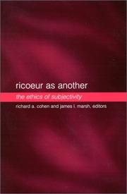 Front cover of Ricoeur as Another by Richard A. Cohen