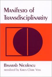 Cover of Manifesto of Transdisciplinarity (S U N Y Series in Western Esoteric Traditions) by Basarab Nicolescu