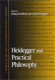 Front cover of Heidegger and Practical Philosophy (Suny Series in Contemporary Continental Philosophy) by David Pettigrew