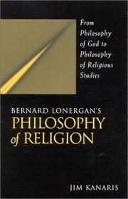 Front cover of Bernard Lonergan's Philosophy of Religion by Jim Kanaris