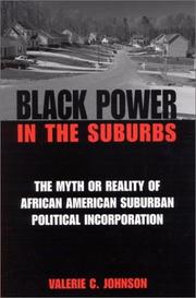 Front cover of Black power in the suburbs by Valerie C. Johnson