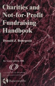Front cover of Charities and not-for-profit fundraising handbook by Donald J. Bourgeois