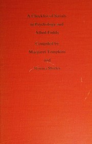 Front cover of A checklist of serials in psychology and allied fields by Margaret Tompkins