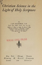 Cover of Christian Science in the Light of Holy Scripture by Isaac Massey Haldeman
