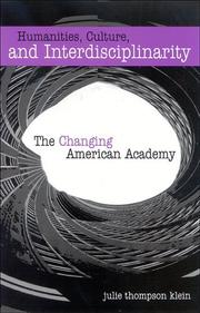 Cover of Humanities, Culture, And Interdisciplinarity by Julie Thompson Klein
