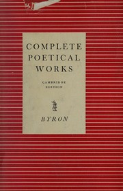 Front cover of The complete poetical works of Byron by Lord Byron