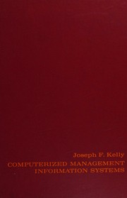 Cover of Computerized management information systems by Kelly, Joseph F.