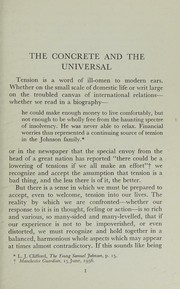 Front cover of The concrete and the universal by Margaret B. Hobling