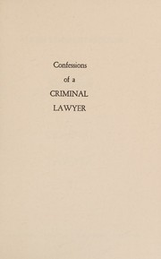 Front cover of Confessions of a criminal lawyer by Allen Lumpkin Henson