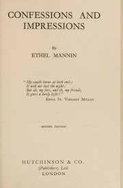 Cover of Confessions and impressions by Ethel Mannin