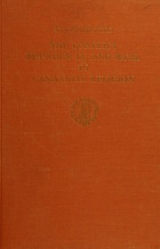 Front cover of The conflict between El and Baʼal in Canaanite religion by Ulf Oldenburg