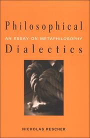 Cover of Philosophical dialectics by Rescher, Nicholas.