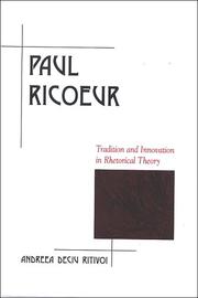 Cover of Paul Ricoeur by Andreea Deciu Ritivoi