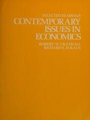 Front cover of Contemporary issues in economics by Robert W. Crandall