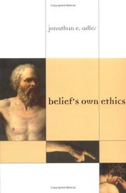 Cover of Belief's own ethics by Jonathan Eric Adler