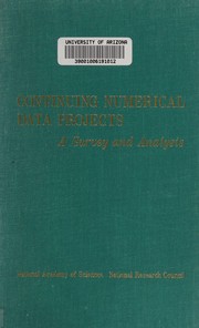 Front cover of Continuing numerical data projects by National Research Council (U.S.). Office of Critical Tables.
