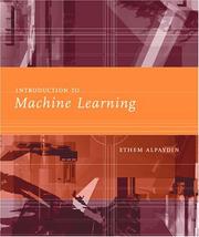 Cover of Introduction to machine learning by Ethem Alpaydin