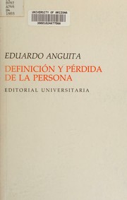 Cover of Definición y pérdida de la persona by Anguita, Eduardo
