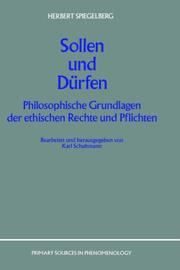 Cover of Sollen und Dürfen by Herbert Spiegelberg