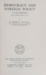 Front cover of Democracy and foreign policy by R. Bassett