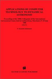 Front cover of Applications of computer technology to dynamical astronomy by International Astronomical Union. Colloquium