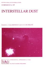 Cover of Interstellar Dust by L. J. Allamandola