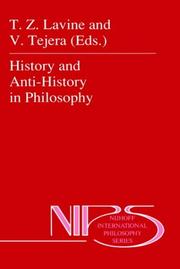 Cover of History and anti-history in philosophy by T. Z. Lavine