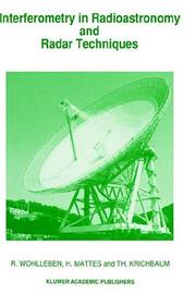 Front cover of Interferometry in radioastronomy and radar techniques by Rudolf Wohlleben