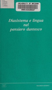 Front cover of Diasistema e lingua nel pensiero dantesco by Luigi Peirone