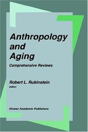 Cover of Anthropology and aging by Robert L. Rubinstein