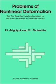 Front cover of Problems of nonlinear deformation by Ėduard Ivanovich Grigoli͡uk