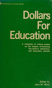 Cover of Dollars for education by Jean M. Ward