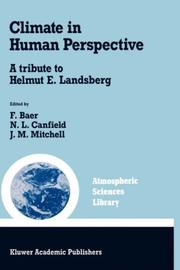 Cover of Climate in human perspective by Helmut Erich Landsberg