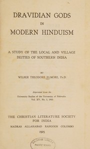 Front cover of Dravidian gods in modern Hinduism by W. T. Elmore