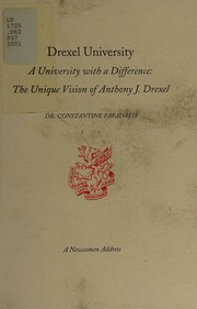 Cover of Drexel University, a university with a difference by Constantine Papadakis
