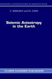 Front cover of Seismic anisotropy in the earth by Vladislav Babuška