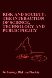 Front cover of Risk and society by Marvin Waterstone