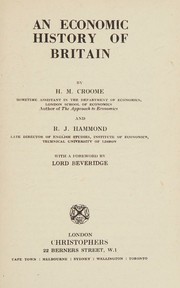Front cover of An economic history of Britain by Honor Croome
