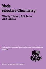 Front cover of Mode selective chemistry by Jerusalem Symposium on Quantum Chemistry and Biochemistry (24th 1991)
