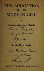 Front cover of The education of the modern girl by Mabelle Babcock Blake