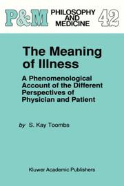 Front cover of The Meaning of Illness by S. Kay Toombs