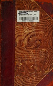 Cover of The elements of moral science by Francis Wayland