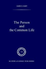 Cover of The person and the common life by James G. Hart