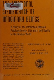 Front cover of The emotional significance of imaginary beings by Robert Plank