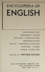 Front cover of Encyclopedia of English by Arthur Zeiger