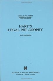 Front cover of Hart's Legal Philosophy by M.E. Bayles